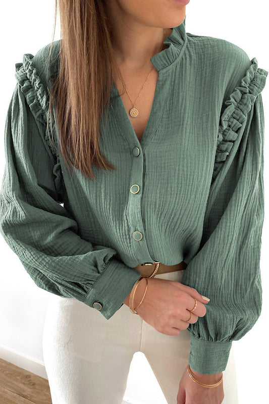 Priarie Long Sleeve Buttoned Top